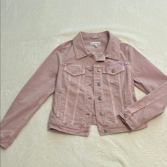 LOFT Jackets & Blazers - LOFT Pink Jean Jacket Denim Style